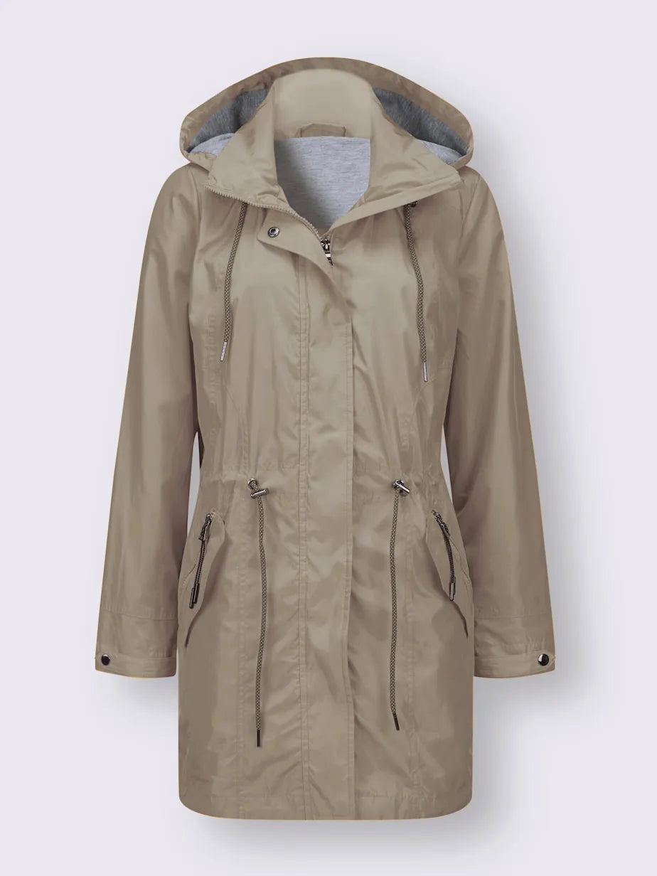 Parka long with capuche removable and pockets pratiques