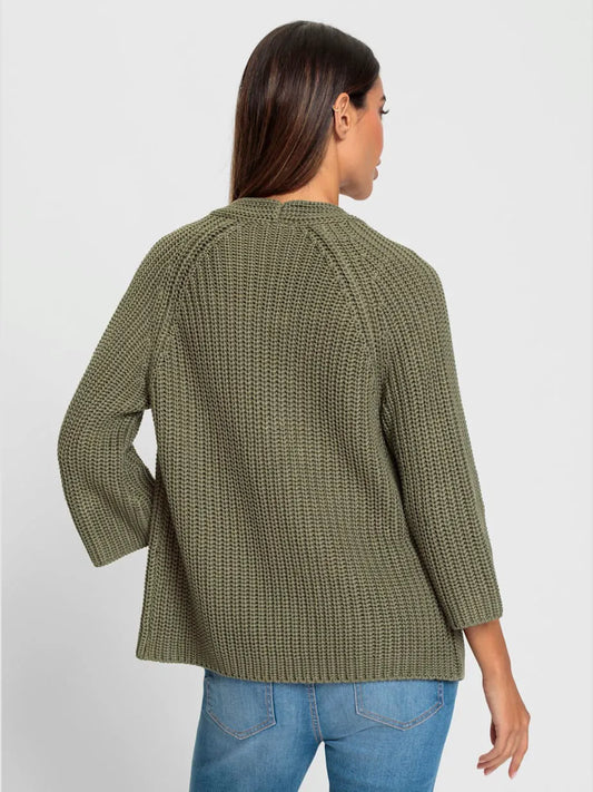 Cardigans in tricot with neckline in V sleeves 3/4
