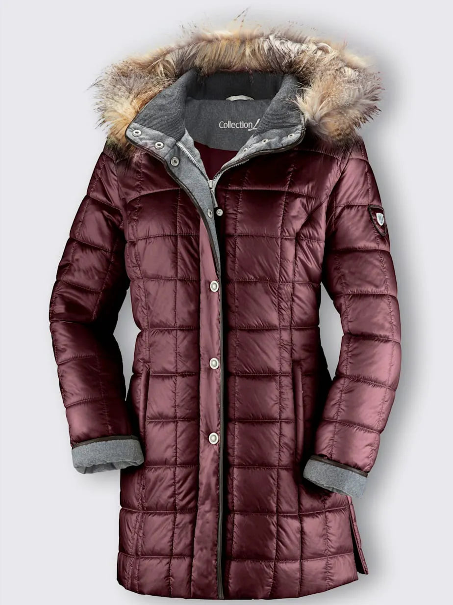 Doudoune quilted with capuche and pockets zip