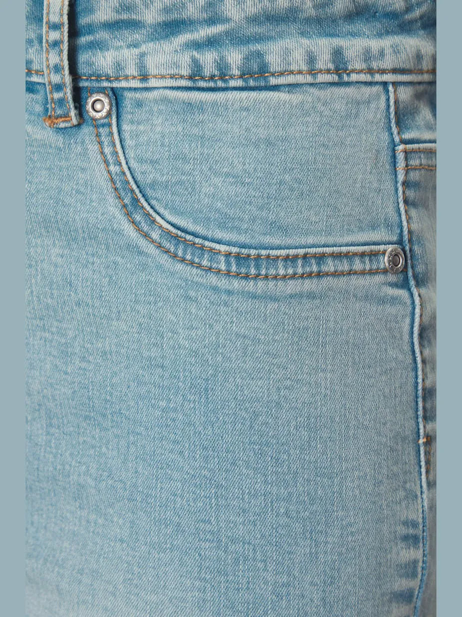 Jegging skinny waist haute in denim extensible with 5 pockets