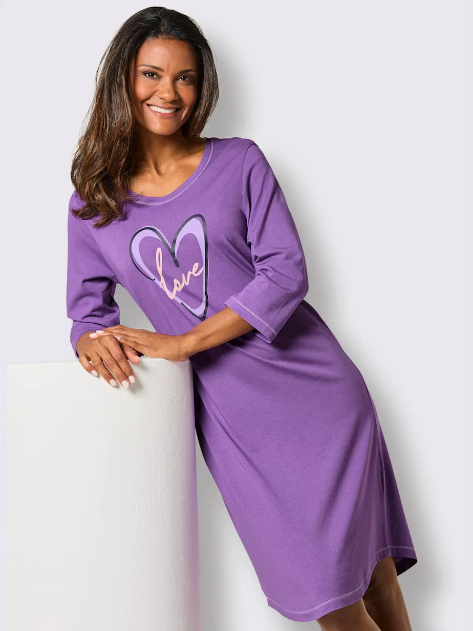 Chemises of nuit jersey fin