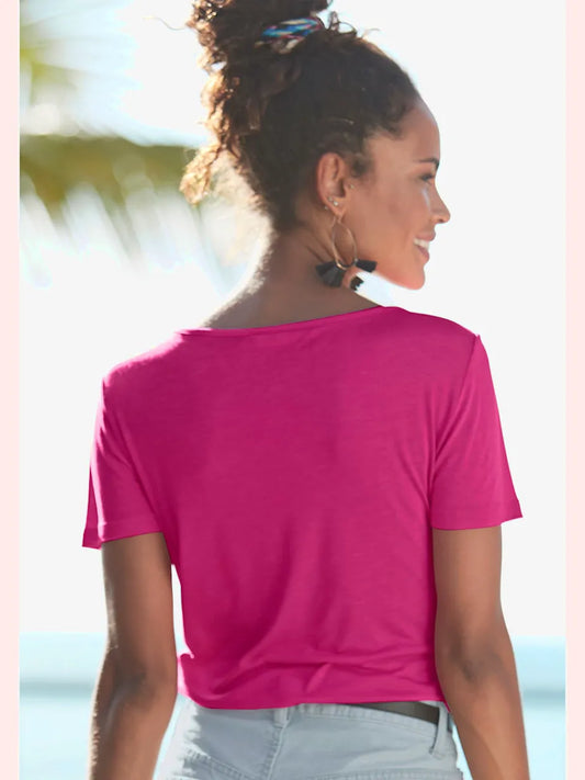 T-shirts with sleeves courtes neckline ronde with cut-outs trendy