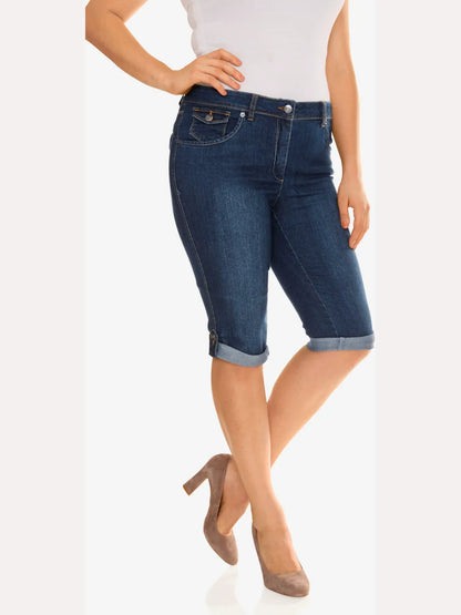 Corsaires in denim with Power Mesh and elasticity integrated