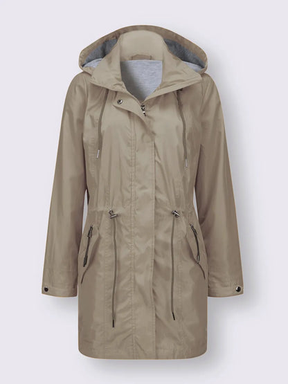 Parka long with capuche removable and pockets pratiques