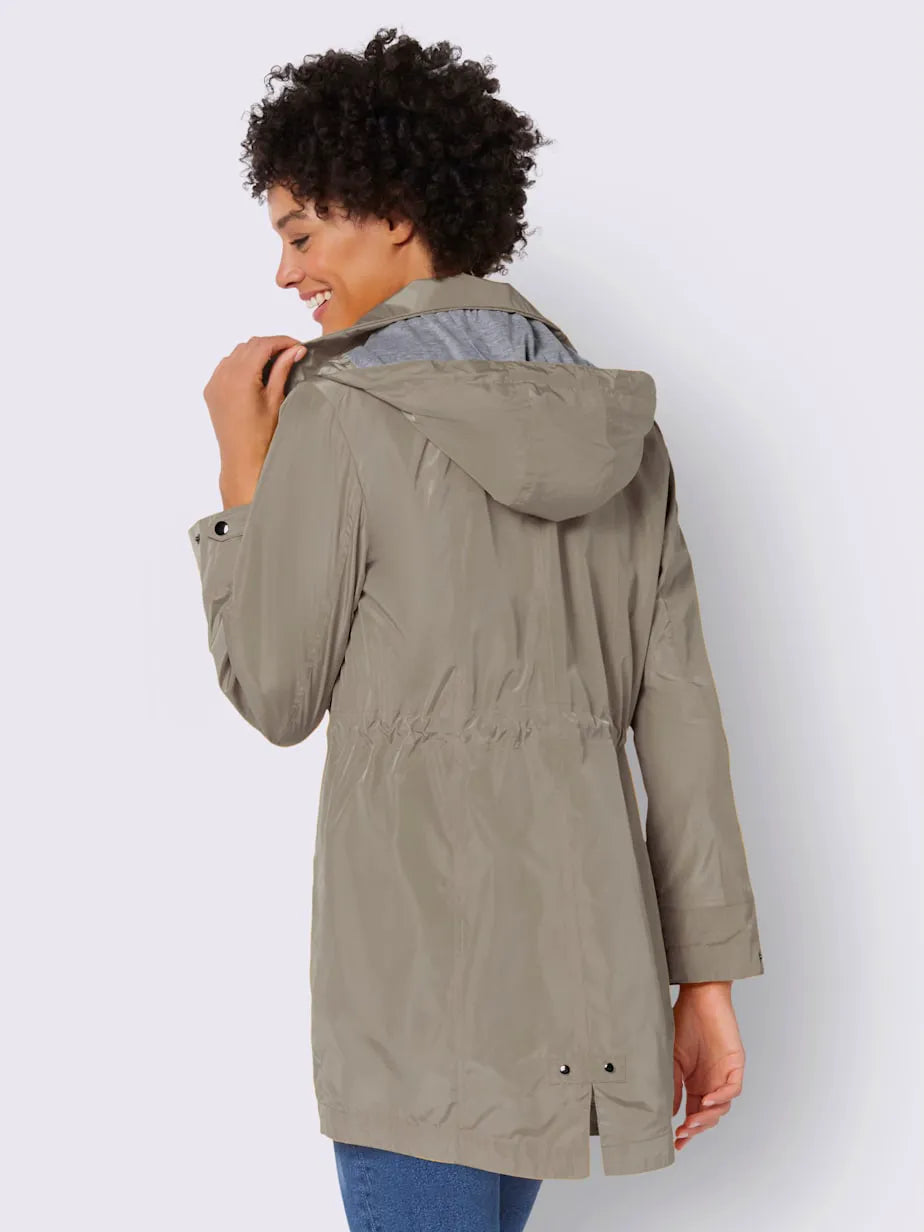 Parka long with capuche removable and pockets pratiques