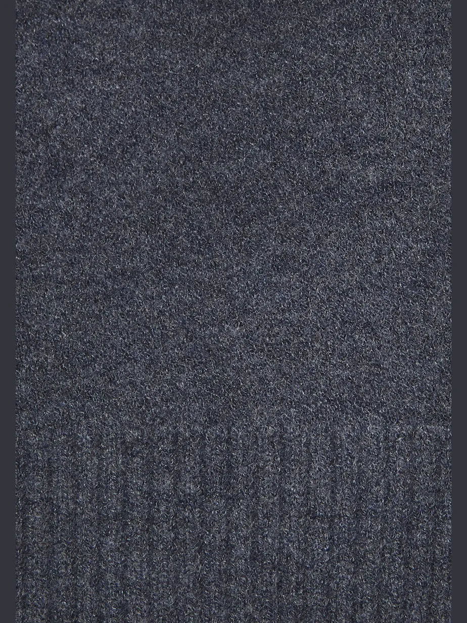 Sweater in tricot soft with collar rolled and sleeves longues