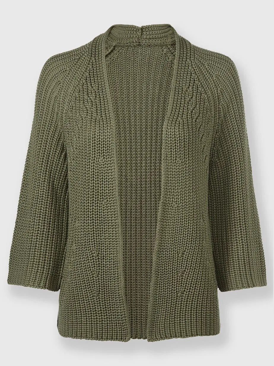 Cardigans in tricot with neckline in V sleeves 3/4