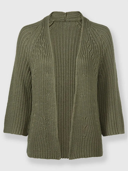 Cardigans in tricot with neckline in V sleeves 3/4
