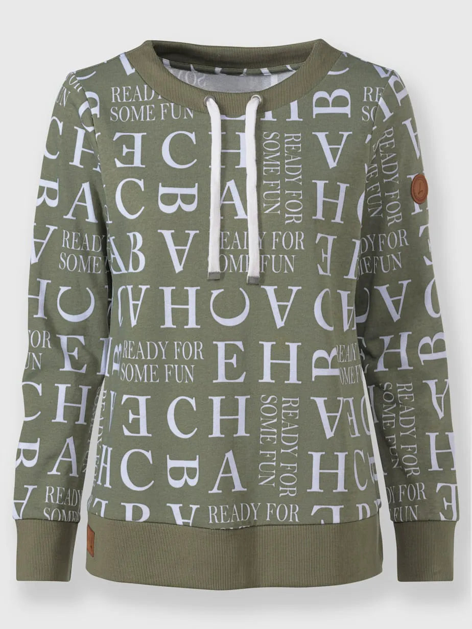Sweatshirts cotton sleeves longues collar rond adjustable
