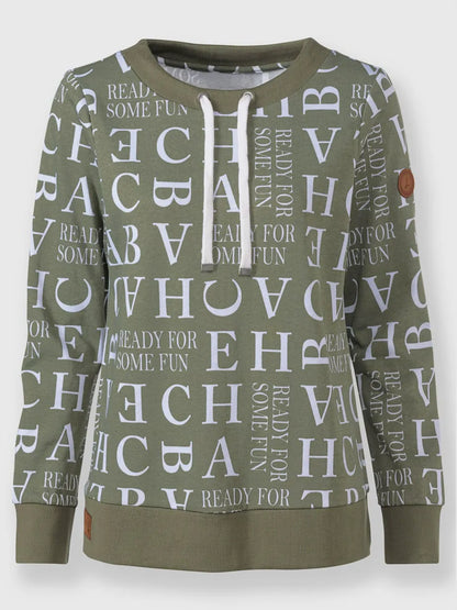 Sweatshirts cotton sleeves longues collar rond adjustable