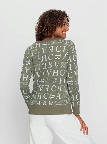 Sweatshirts cotton sleeves longues collar rond adjustable