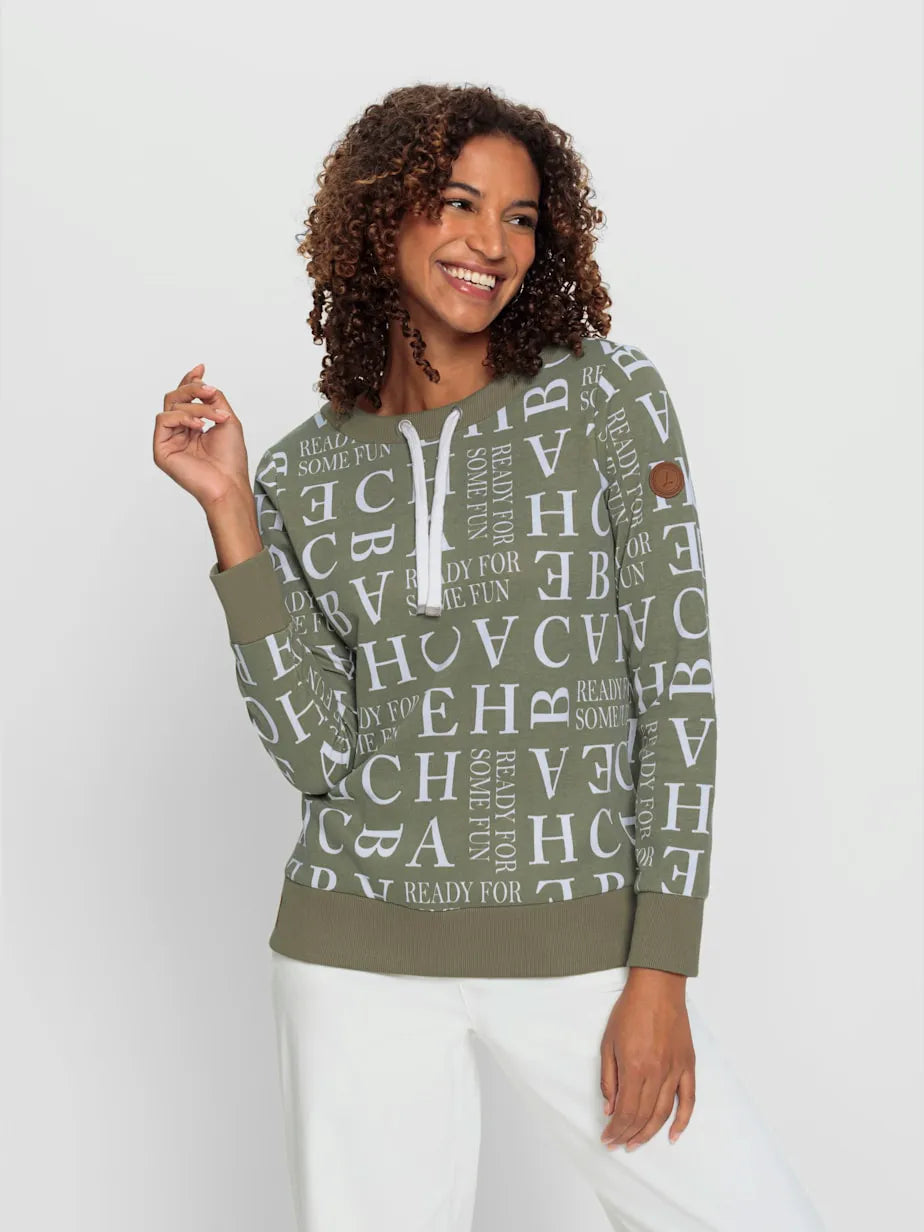 Sweatshirts cotton sleeves longues collar rond adjustable