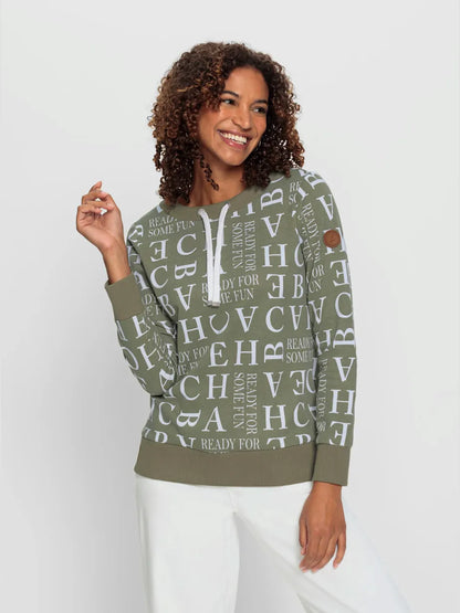 Sweatshirts cotton sleeves longues collar rond adjustable