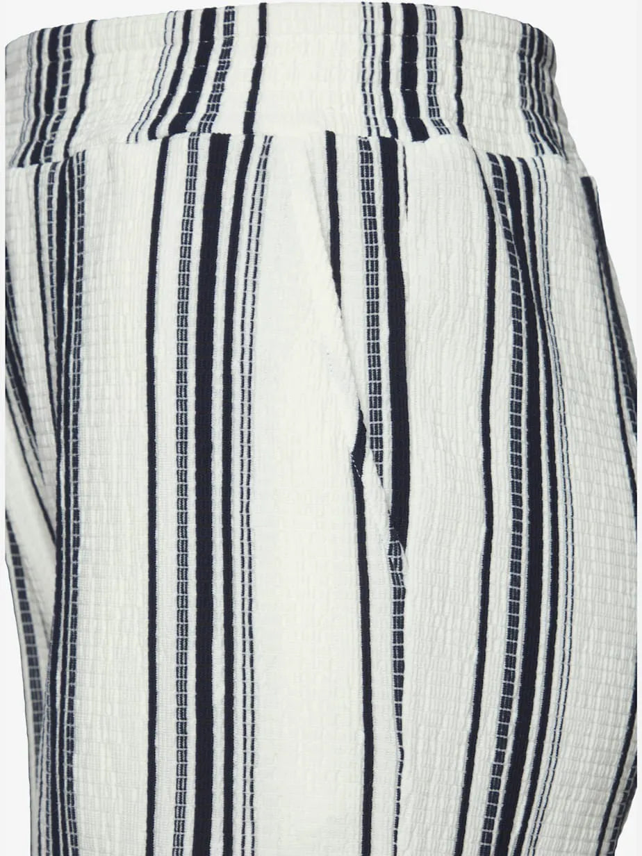 Shorts shorts casual with edges-ribs smocked extra-wide
