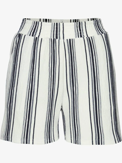 Shorts shorts casual with edges-ribs smocked extra-wide