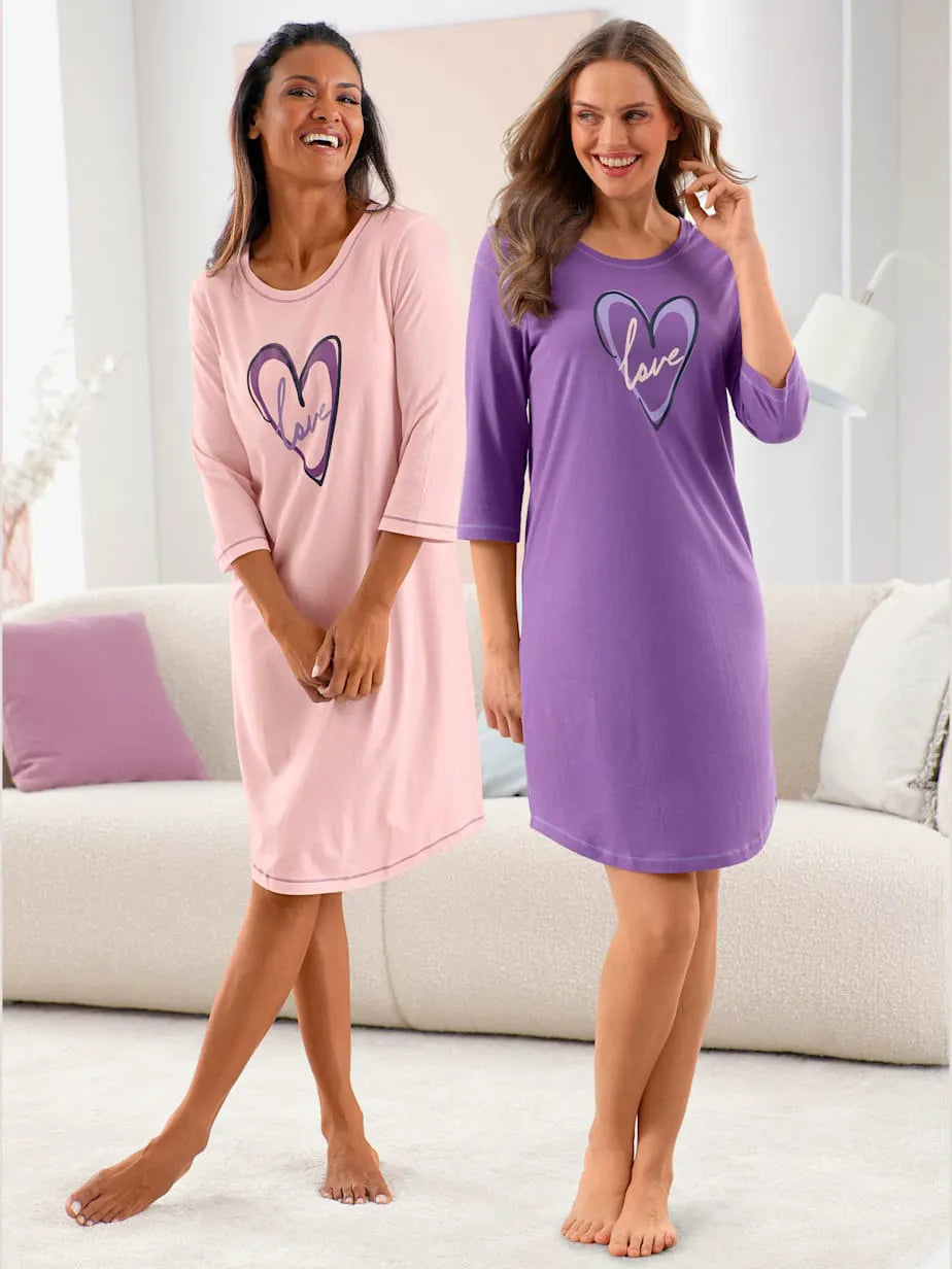 Chemises of nuit jersey fin