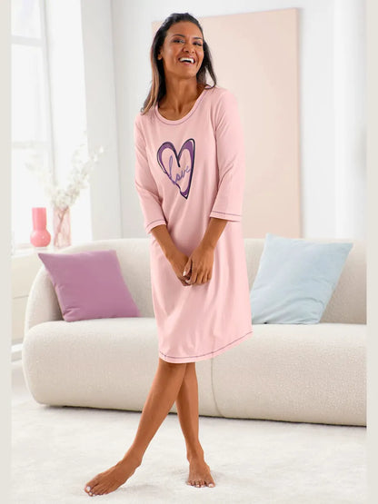 Chemises of nuit jersey fin