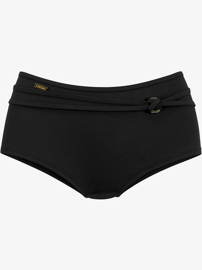 Bikini mini-shorts with belt decorative and anneau shiny