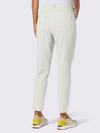 denim cut slim with belt gainante and pockets patch