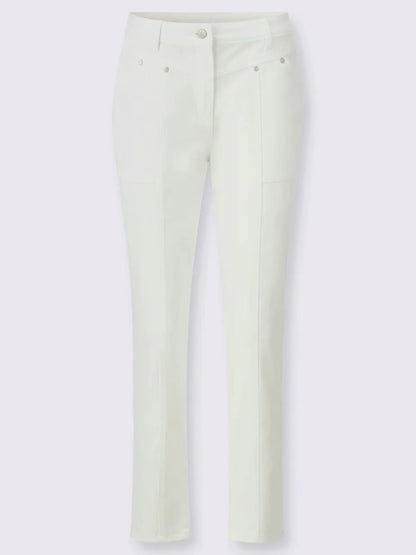 denim cut slim with belt gainante and pockets patch