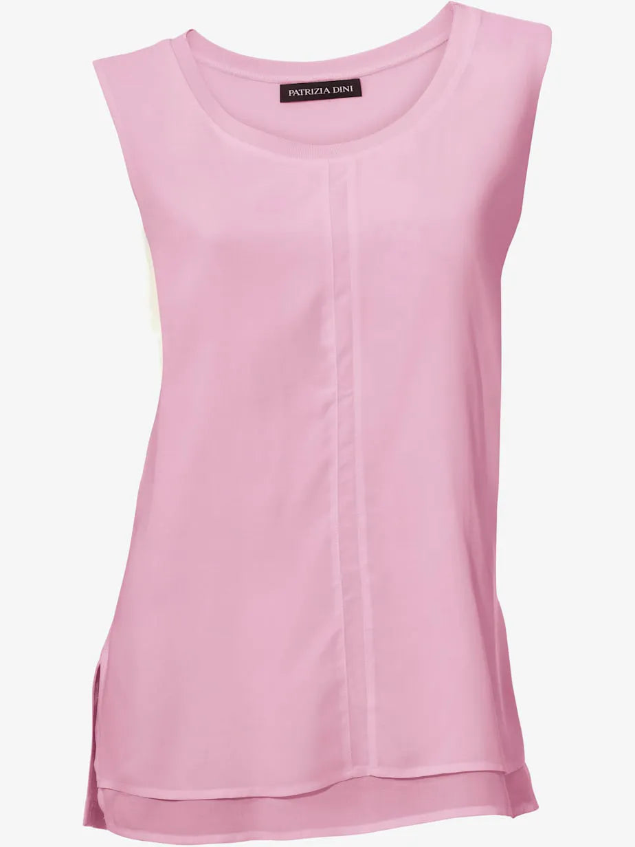 vest tops with collar ras du neck and jersey flowing