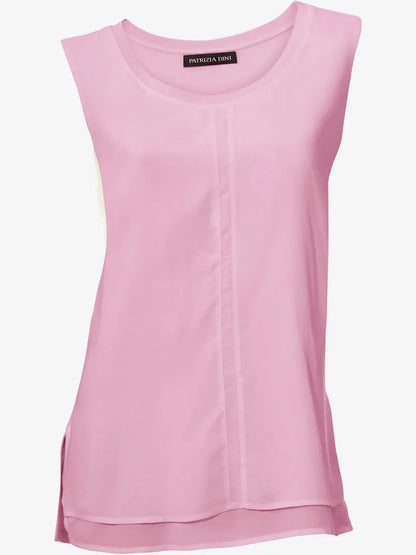 vest tops with collar ras du neck and jersey flowing