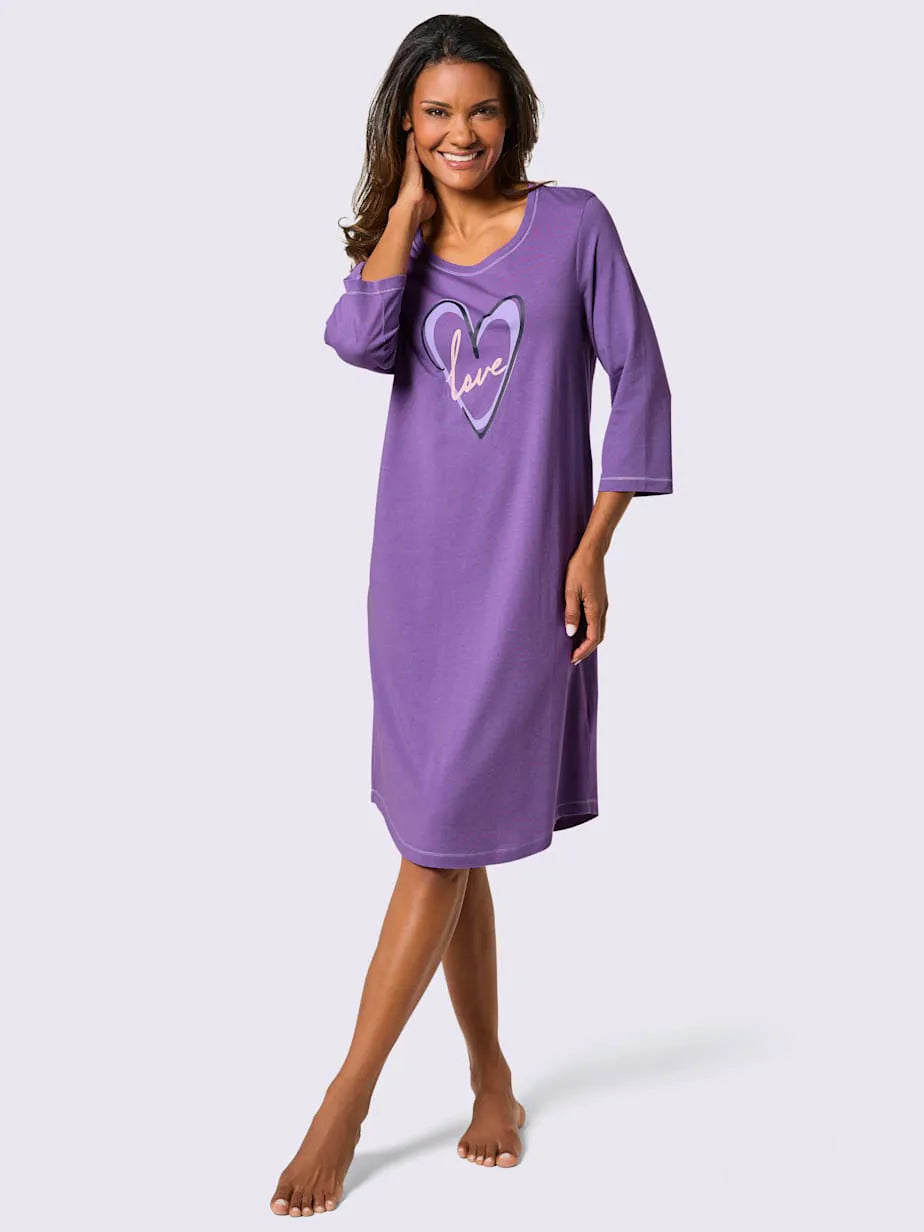 Chemises of nuit jersey fin