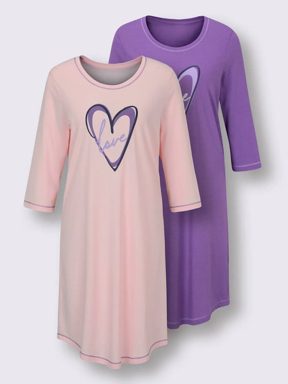 Chemises of nuit jersey fin