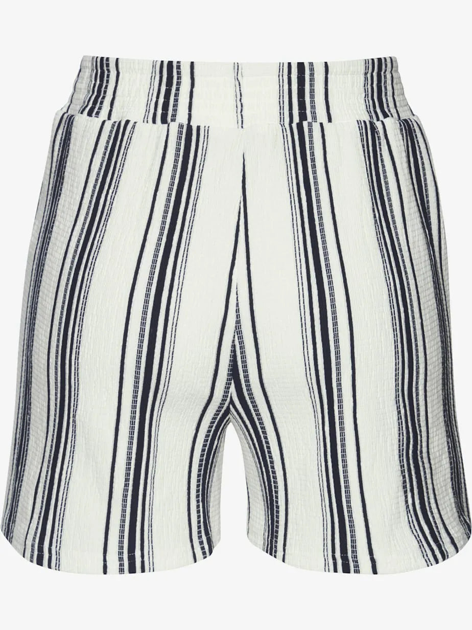 Shorts shorts casual with edges-ribs smocked extra-wide